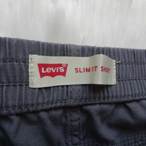 New Levi's Boy's Slim Fit Shorts Gray Casual Cotton Elastic Waist Pull-On XL - Picture 7 of 10