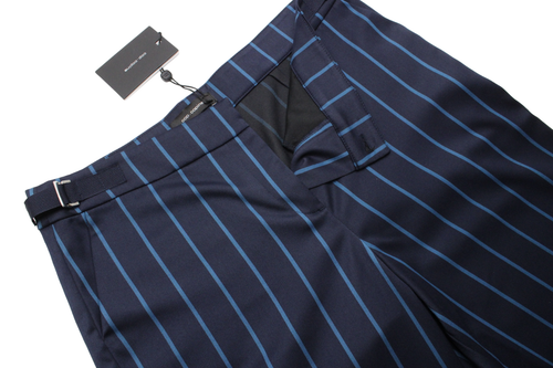 COP COPINE Pantalon Trousers Women's (EU) 38 Belted Regular Fit Pinstriped - Picture 4 of 12
