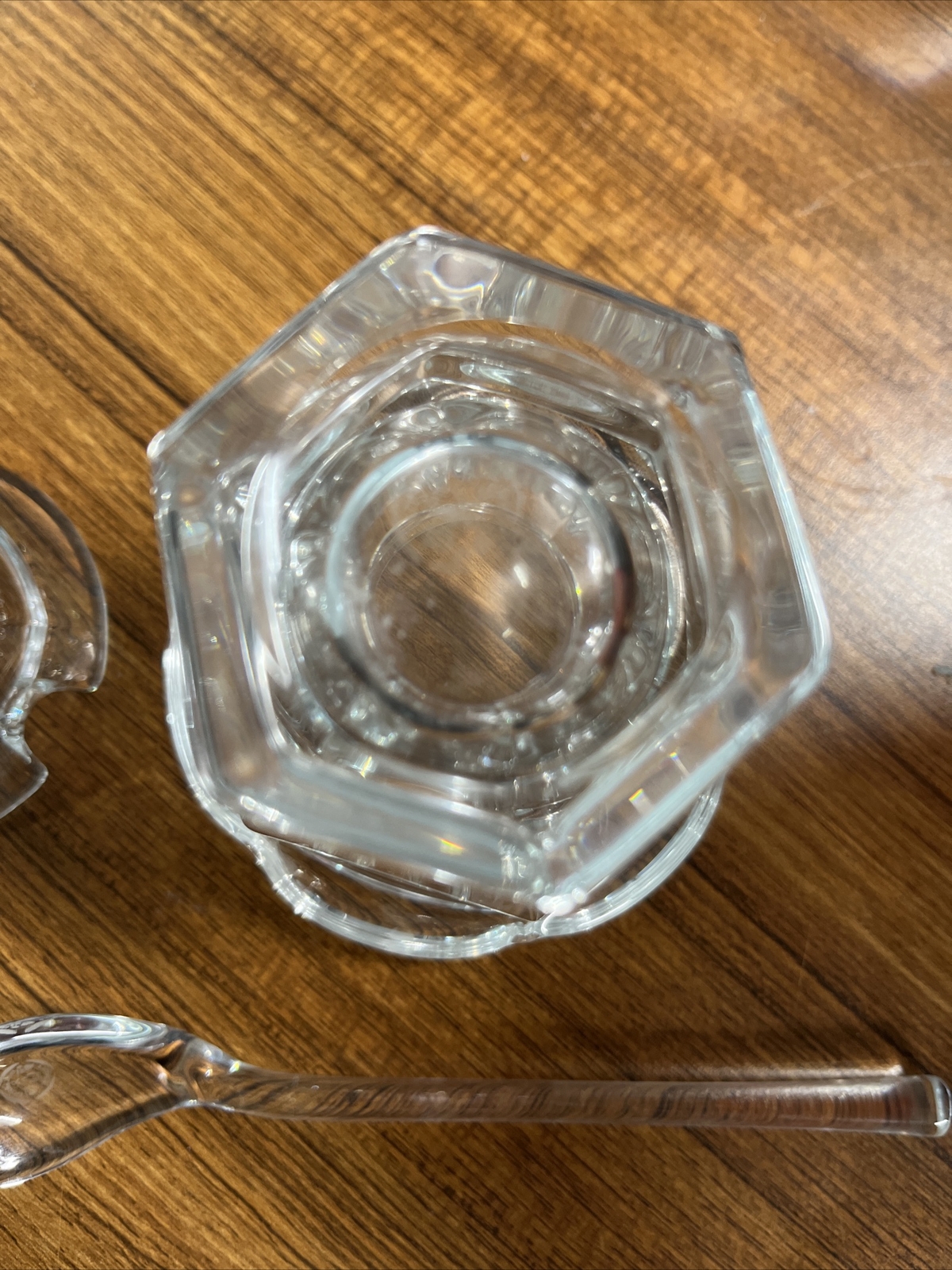 Baccarat Crystal Missouri jam sugar bowl with lid & spoon Nowy przyjazd, 100% nowy