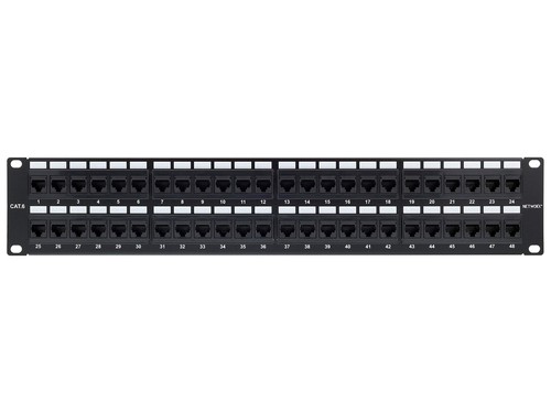 Networx Rackmount 2U 48 Port Network Patch Panel (19-inch Cat6 Patch Panel - Afbeelding 1 van 8
