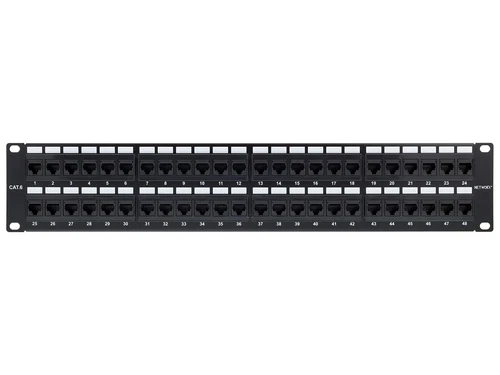 Networx Rackmount 2U 48 Port Network Patch Panel (19-inch Cat6 Patch Panel