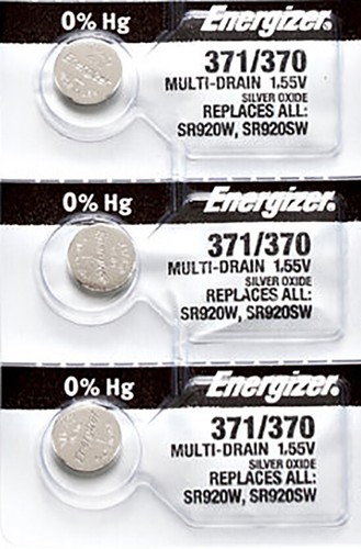 3 x Energizer 371 Watch Batteries, SR920SW or 370 Battery | Shipped from USA