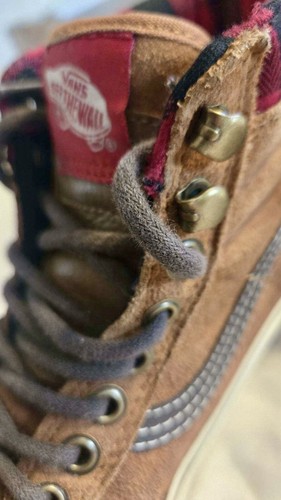 Vans High-Top Brown Suede Red Plaid Sneakers Scotchgard US Men’s 4.5/Women’s 6 - Bild 6 von 8