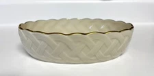 Lenox Basket Weave Dish 7 3/4" 24K Gold trimmed
