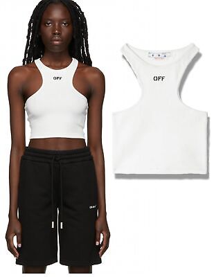 Louis Vuitton Ribbed Crop Top White. Size L0