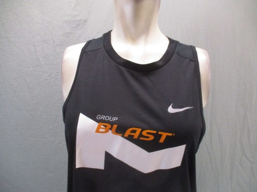NIKE DRI-FIT Size XL Boys Black Mesh Crew Neck Athletic Racerback Tank Top 867 - Picture 2 of 10