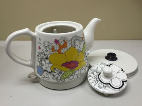 Teapot Ceramic Electric Kettle Warm Plate, Kitchen Water Boiler Gift 12039 - Picture 2 of 11