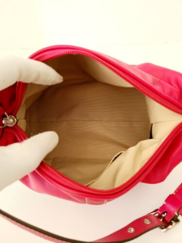 COACH Vintage Y2K Bag Leather Soho Mini Shoulder Baguette Purse Pink Leather - Picture 10 of 11