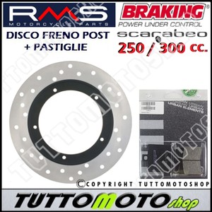 COPPIA PASTIGLIE POSTERIORE BRAKING PER APRILIA SCARABEO IE/ 200/ 2012 12
