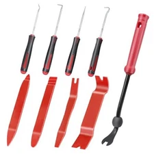 Auto Trim Removal Tool Set Pry Tool Kit,  Panel Removal Tool, Light Red