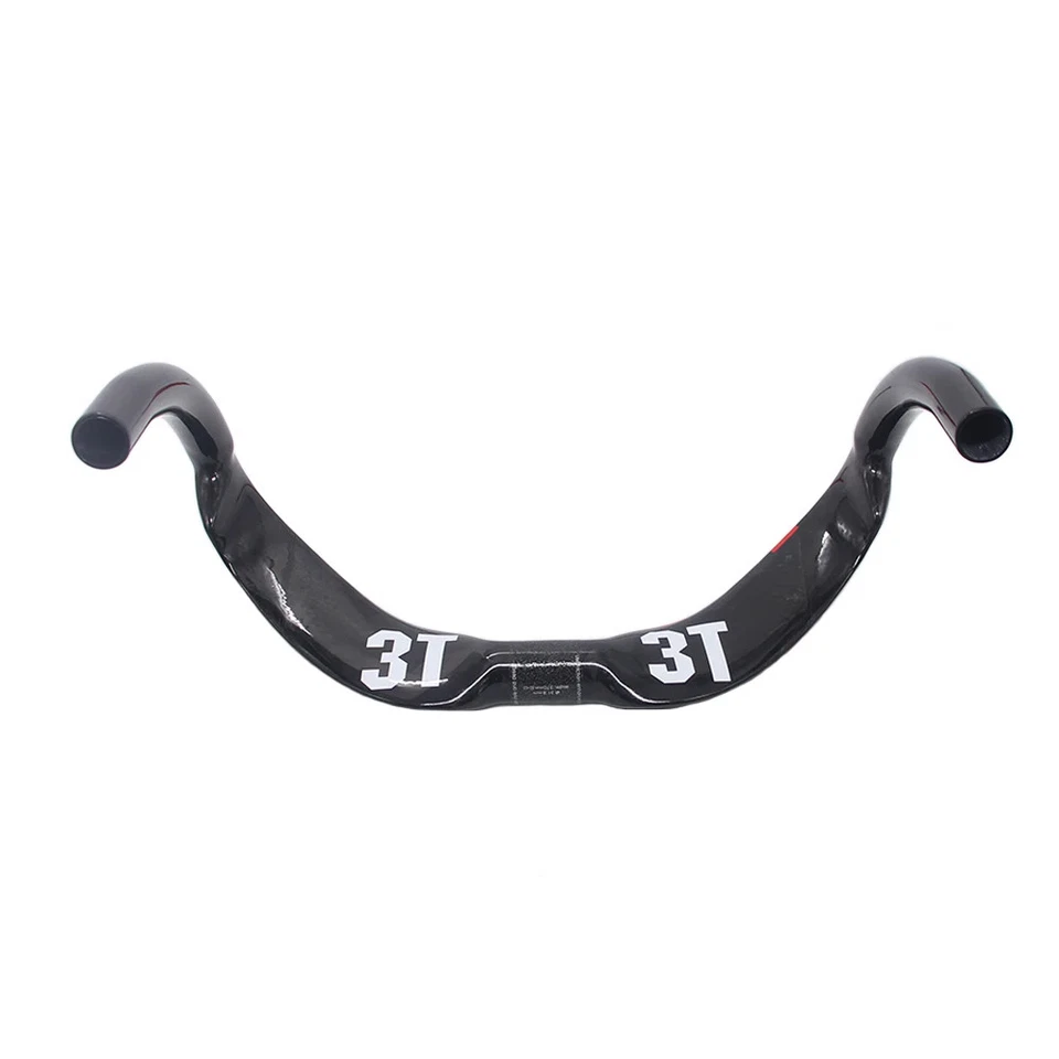 3T Full Carbon Road Track Bike Handlebar Gloss 31.8mm 370/385mm Drop Handlebar - Image 2 of 4
