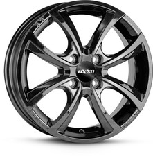 4x Alufelgen OXXO TELESTO GLOSSY BLACK für Dacia Logan SD/SR 15 Zoll Felgen