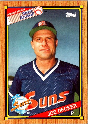 1989 Topps Senior League Joe Decker #112 Gold Coast Suns Baseball Card