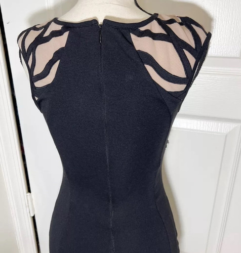 Women’s Black Dress size 2 XS Black Club Evening Bodycon Party Sexy - Picture 4 of 5