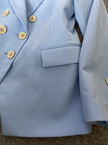NWT Top Shop Ladies Light Blue Double-breasted blazer with viscose blend Size 12 - Picture 4 of 14