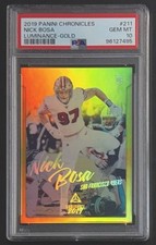 2019 Panini Chronicles Luminance Nick Bosa RC Rookie #/10 GOLD SSP PSA 10 🔥