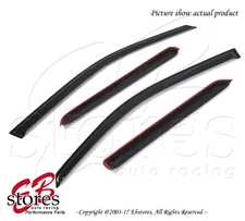 Black Tinted Out-Channel Vent Visor Deflector 4pcs For 2004-2007 Buick Rainier
