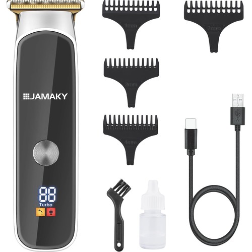 Cordless Hair Clippers for Men: Professional, Zero Gapped, LED Display, Stain...