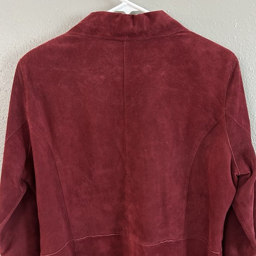 Vintage Brandon Thomas Echtleder Rot Wildleder Jacke Damen L Boho Retro Y2K - Bild 7 von 9