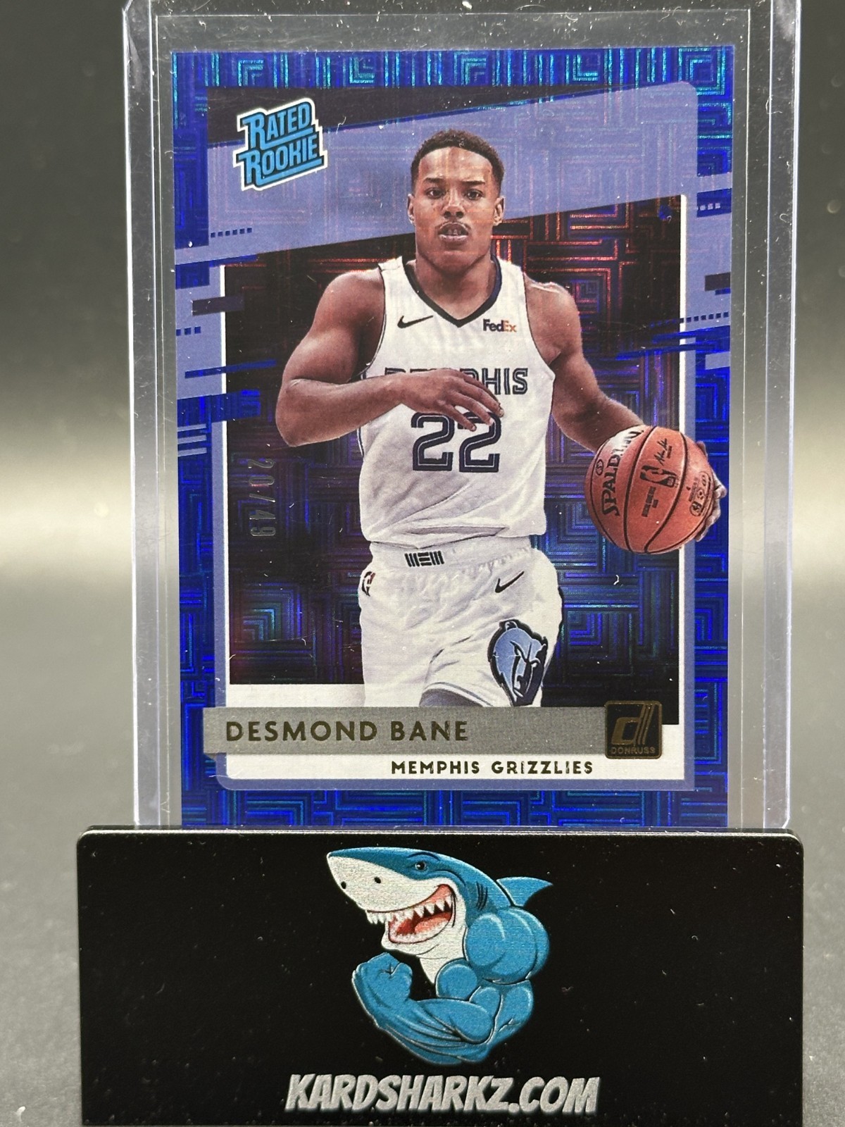 2020-21 Panini Donruss Choice Desmond Bane Blue #'d /49 Memphis Grizzlies