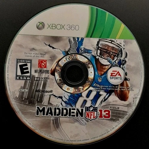 Madden NFL 13 - Xbox 360 – Disc Only – Resurfaced/Tested