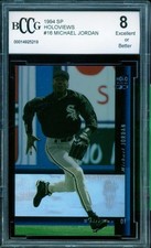 Michael Jordan Baseball Rookie Card 1994 SP Holoviews #16 BGS BCCG 8