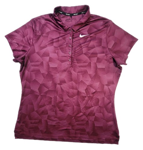 Polo Nike Golf Dri Fit donna taglia XL motivo geometrico manica corta - Foto 1 di 8