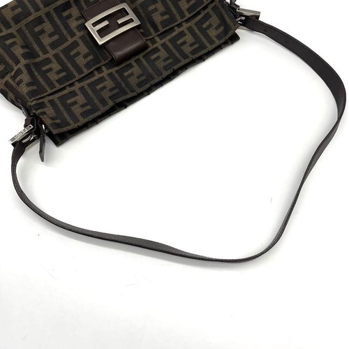 FENDI Mamma Bucket Zucca Schultertasche Nylon Leder Khaki Original - Bild 23 von 24