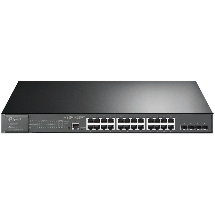 28-портовый гигабитный управляемый коммутатор TP-Link TL-SG3428MP L2+ с 24-портовым интерфейсом PoE+ -