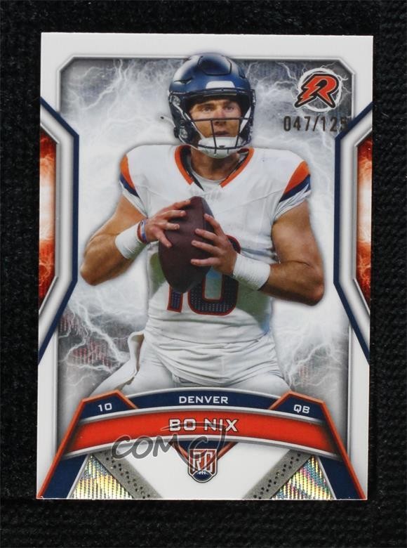 2024 Topps Resurgence Rookies White Surge Refractor 47/125 Bo Nix #125 Rookie RC