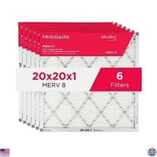 Frigidaire PureAir® 20x20x1 MERV 8 Electrostatic Pleated HVAC Filters - 6 Pack