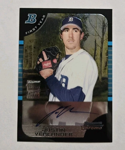 2005 Bowman Chrome Justin Verlander Rookie RC Auto #331 Tigers