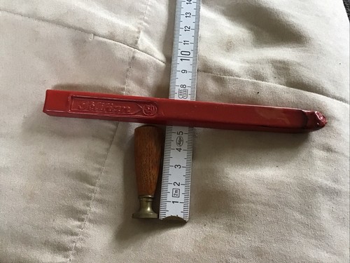 antiker Siegel Stempel Petschaft mit Initialen HO oder OH. Rotes Siegelwachs