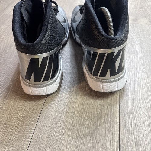 Botines de fútbol Nike Vapor Pro 3/4 Nubby negros/plateados 527878-010 para hombre talla 13” - Imagen 5 de 9