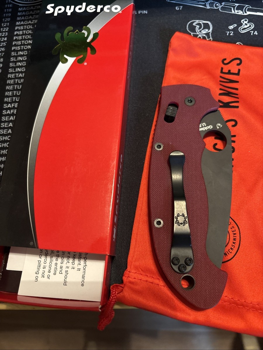 nicknicknick★iiyamaXUB2493HS-B4 24インチ Spyderco Manix 2 XL St. Nick's Exclusive CPM-4V Black DLC