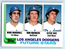 1982 Topps #681 Mike Marshall Ron Roenicke Steve Sax RC MLB