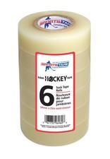 Clear Hockey Tape 6 Rolls 24mm x 25m Easy Tear Pro Quality Strong Adhesion