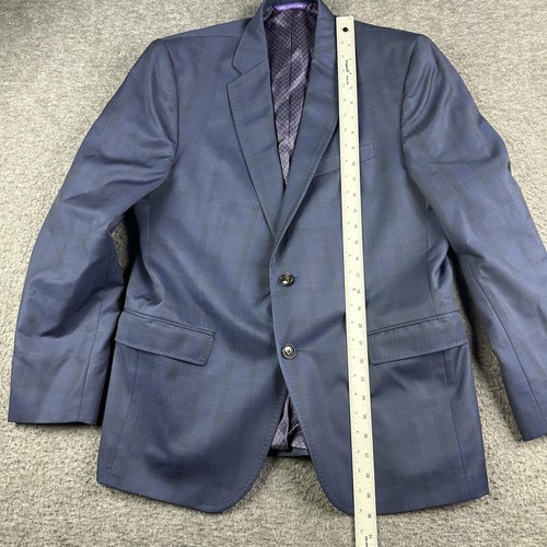 Ted Baker Blazer Herren 42 S dunkelblau Wolle Endurance Fensterscheibe kariert zwei Knöpfe - Bild 7 von 18