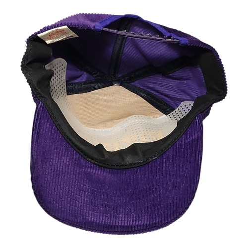 Vintage Minnesota Vikings Corduroy Snapback Hat Cap NFL New Era Purple USA - Picture 5 of 7