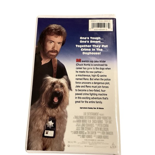 Top Dog 1995 VHS Chuck Norris Live Entertainment Clamshell Case Vintage 90s - Imagen 11 de 12