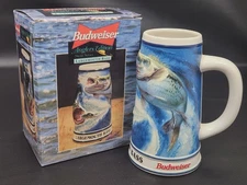 Vintage 1996 Anheuser Busch Budweiser Angler’s Edition Largemouth Bass Stein