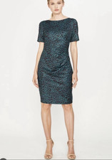 NWT Ellie Tahari Women’s Raveena Black Forest Multi-Color Cocktail Dress Sz: XS