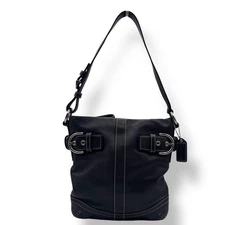COACH Soho One Shoulder Leather Bag Black Unisex Vintage Excellent Condition