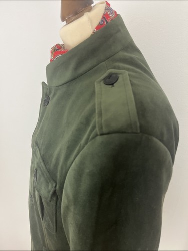 DEVIL'S ADVOCATE Jacket Green Velvet Military 60’s Beatles Hippy Mod 38” - Picture 5 of 13