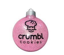 Handmade Crumbl Pink Shatterproof Christmas Ornament NEW 3 inch