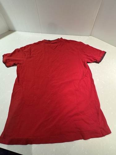 Vintage Tommy Hilfiger Jeans Shirt Size Large Men Red Box Logo Crewneck - Picture 8 of 8