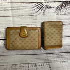 Set of 2 VTG. GUCCI Micro GG Monogram Bifold CC, Coin Wallet & CC Bifold Wallet