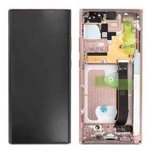 Samsung Galaxy Note 20 Ultra 5G Display Digitizer mit Rahmen - Mystic Bronze Gold (GH82-23596D)