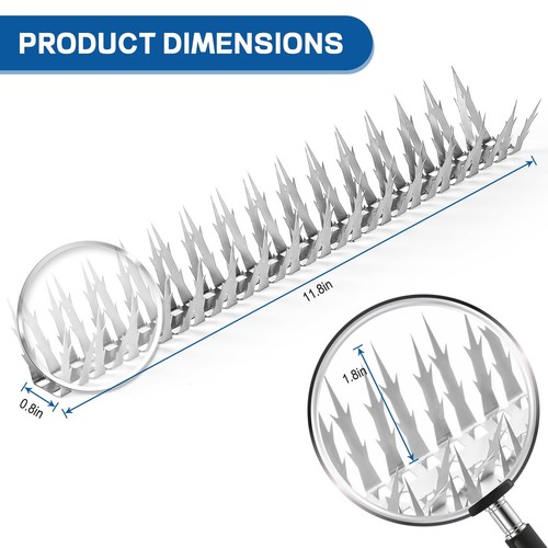 Bird Deterrent Spikes, Stainless Steel Bird Spikes, Bird Deterrents for Outsi... - Picture 2 of 7
