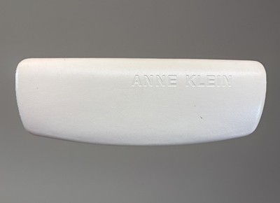 Eyeglasses Case Anne Klein Clamshell White Faux Leather Hard Case Fashion